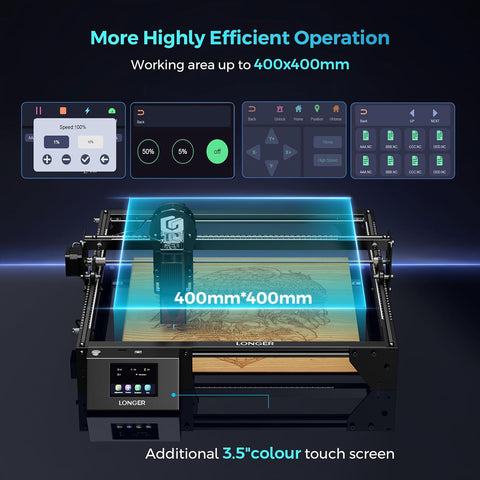 LONGER Laser Engraver Ray5 10W, 60W DIY Laser Cutter and Laser Engraving Machine with 3.5" Touch Screen,0.06mm Laser Spot 10000mm/min, Offline Usage CNC Laser Engravers for Wood Metal Acrylic Glass - with | Sold by Uncle Wiener's Wholesale