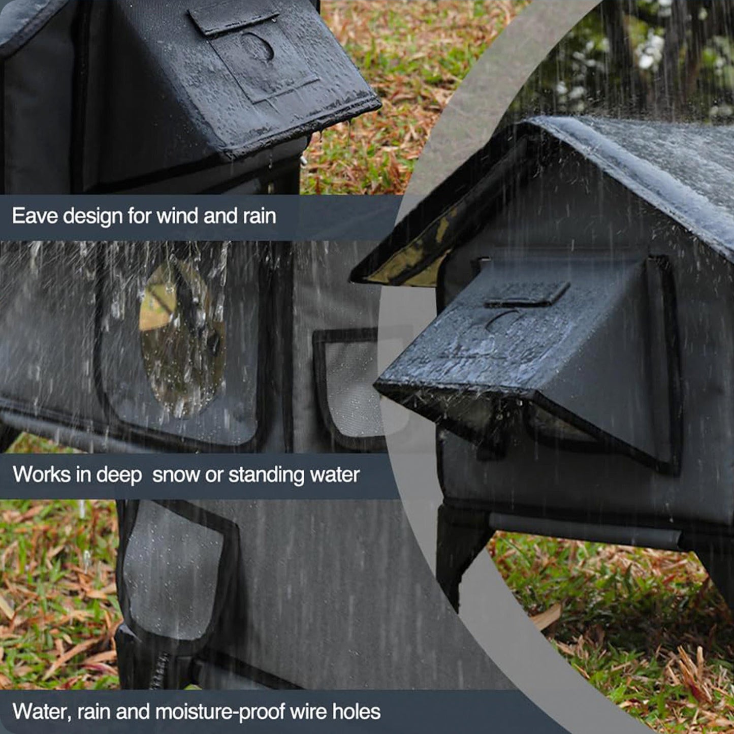 Luxury Foldable Heated Outdoor Cat Shelter with Thermostatic Heating Pad Waterproof 900D Oxford – 384181 - with | Sold by Uncle Wiener's Wholesale
