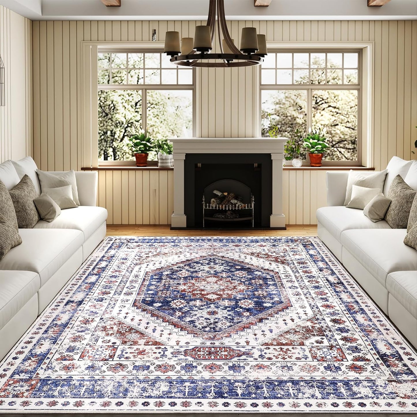 Machine Washable Low - Profile Area Rug with Non - Slip Backing – 6×9 & 8×10 - with 6 × 9 ft Area Rugs - B0DMFCK73M | Sold by Uncle Wiener's Wholesale