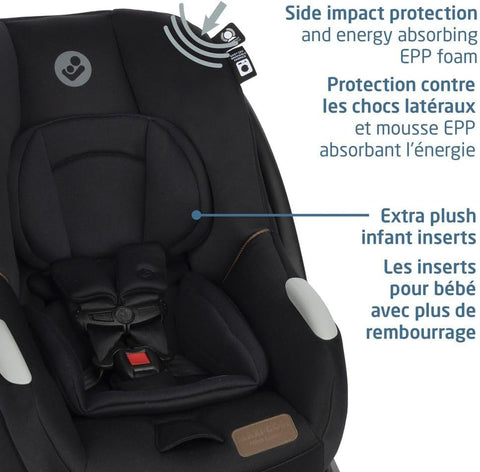 Maxi-Cosi Mico Luxe+ black infant car seat rear-facing lightweight
Maxi-Cosi infant seat with load leg MaxiLock and ClimaFlow ventilation
Mico Luxe plus car seat, eco fabric, ergonomic handle, UAS connectors
Mico Luxe infant car seat 4 to 30 lbs, easy carry and installation