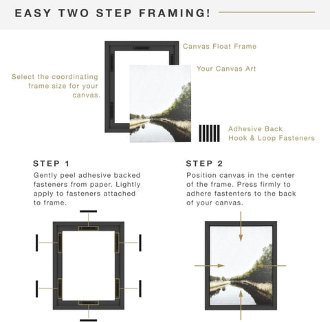 MCS Canvas Float Frames 9x12 Frame, Black Frame for Finished Canvases, Vertical & Horizontal Wall Hanging Large Frame with Adhesive for Canvas Paintings (1 - Pack) - with | Sold by Uncle Wiener's Wholesale