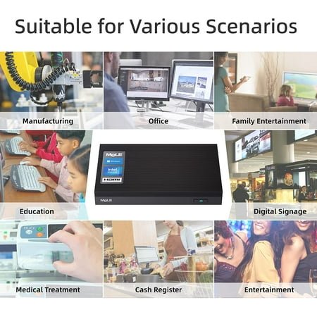 MeLE Fanless Mini PC Celeron J4125 8GB 256GB Quieter2Q Windows 11 Pro 4K Mini Desktop Computer (New) - with Black | Sold by Uncle Wiener's Wholesale