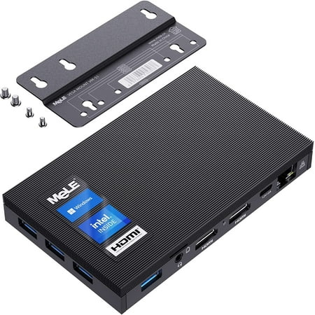 MeLE Fanless Mini PC Celeron J4125 8GB 256GB Quieter2Q Windows 11 Pro 4K Mini Desktop Computer (New) - with Black | Sold by Uncle Wiener's Wholesale