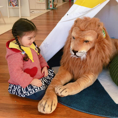 Melissa & Doug Giant Lion - Lifelike Stuffed Animal (55.88 cm H x 193.04 cm W x 38.1 cm L), THE TIGER - with | Sold by Uncle Wiener's Wholesale