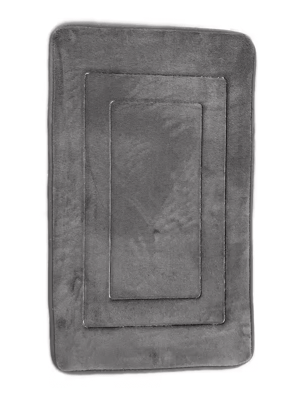 Memory Foam Bath Mat – Soft Absorbent Bathroom Rug 50 × 80 cm (Black BATH5080BK / Gray BATH5080GY) - with Gray Memory Foam Bath Mat | Sold by Uncle Wiener's Wholesale