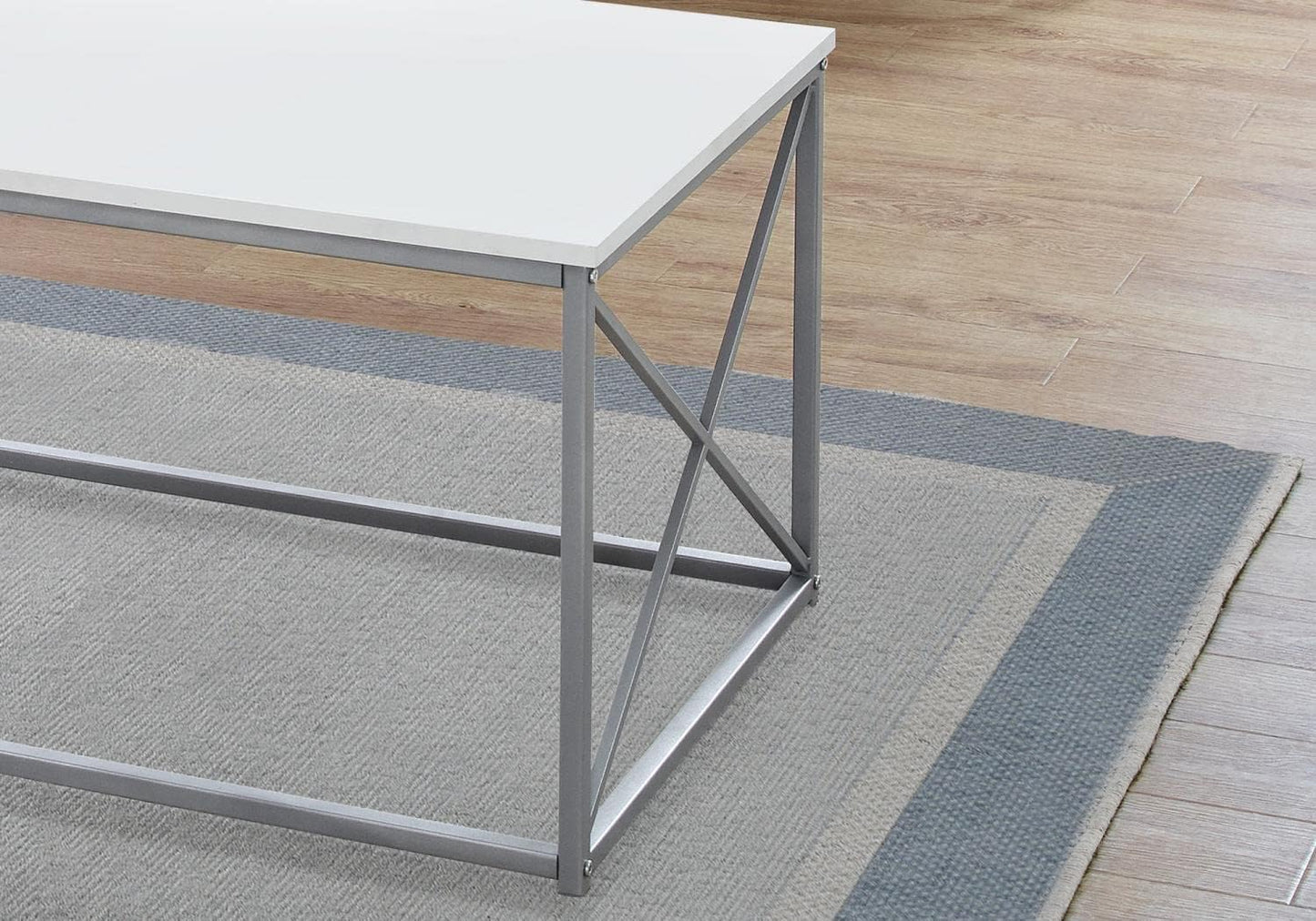 Modern 3 - Piece Coffee & End Table Set – K7951W / K7952E - with White Laminate Top | Sold by Uncle Wiener's Wholesale