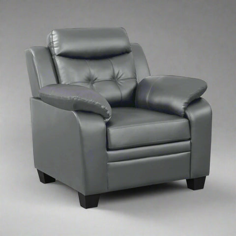 “Black leatherette 3-piece sofa set in modern living room”
“Gray leatherette sofa with tufted backrest and armrests”
“1-seater armchair in black leatherette with plush cushion”
“3-seater tufted leatherette couch in gray finish”
“Modern 3-piece sofa set including sofa, loveseat, and armchair”