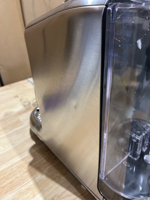 Nespresso Creatista Pro Coffee and Espresso Machine by Breville - Brushed Stainless Steel. Tiny dent on the coffee machine and and tiny damaged on the lid. Coffee capsules not included - with | Sold by Uncle Wiener's Wholesale