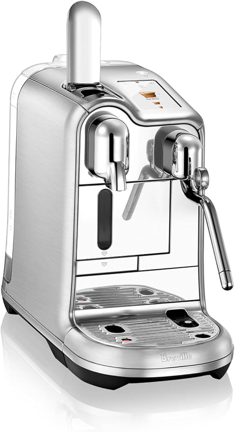 Nespresso Creatista Pro Coffee and Espresso Machine by Breville - Brushed Stainless Steel. Tiny dent on the coffee machine and and tiny damaged on the lid. Coffee capsules not included - with | Sold by Uncle Wiener's Wholesale