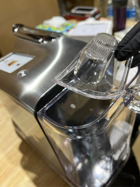 Nespresso Creatista Pro Coffee and Espresso Machine by Breville - Brushed Stainless Steel. Tiny dent on the coffee machine and and tiny damaged on the lid. Coffee capsules not included - with | Sold by Uncle Wiener's Wholesale