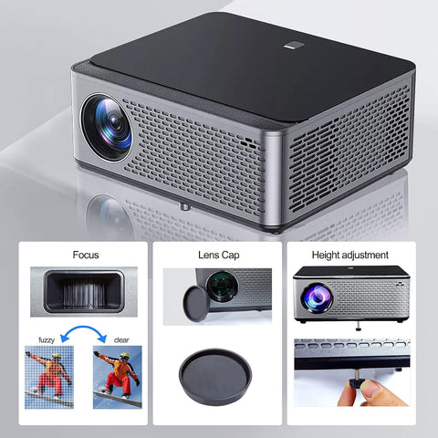 【Netflix support】Smart TV Projector for bedroom with WiFi and Bluetooth,Mini Projector Android 9.0 HD 1080p Native,15000 lumen Game Video Smart Projector No Need TV Stick for Home Cinema TV Watching - with | Sold by Uncle Wiener's Wholesale
