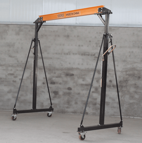Adjustable Gantry Crane 1 Ton Model GC2000A
Portable Gantry Crane with Telescoping Steel Frame
Workshop Gantry Crane with Locking Swivel Casters
2 Ton Telescoping Gantry Crane GC4000A Heavy Duty