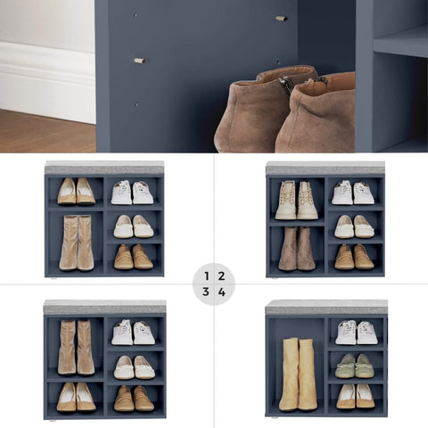 New 10 - Compartment Shoe Storage Cabinet – Entryway & Bedroom Organizer - with Gray | Sold by Uncle Wiener's Wholesale