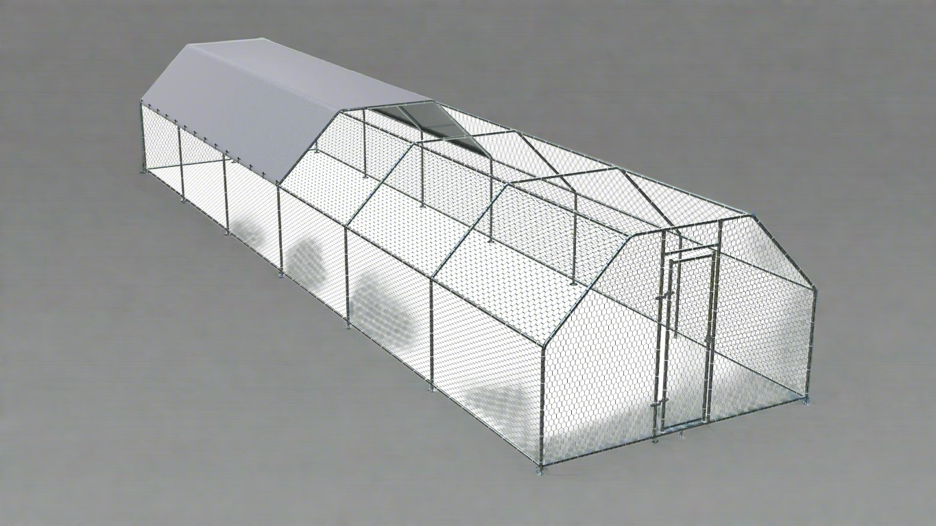 10x40 ft large chicken coop enclosure with galvanized steel frame
spacious 400 sq ft poultry run with walk-in height and secure mesh
hexagonal wire mesh animal fence for chickens and ducks
outdoor pet containment run for backyard flocks and rabbits
fully assembled chicken fence structure with safe gate access