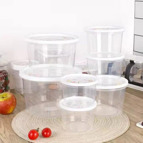 "round and square food storage container set"
"10 piece BPA-free kitchen storage containers"
"stackable plastic food containers with lids"
"clear freezer-safe food containers set"
"organized kitchen pantry with container sets"