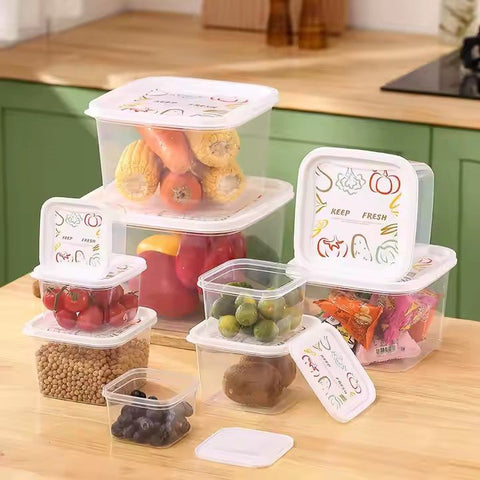 "round and square food storage container set"
"10 piece BPA-free kitchen storage containers"
"stackable plastic food containers with lids"
"clear freezer-safe food containers set"
"organized kitchen pantry with container sets"