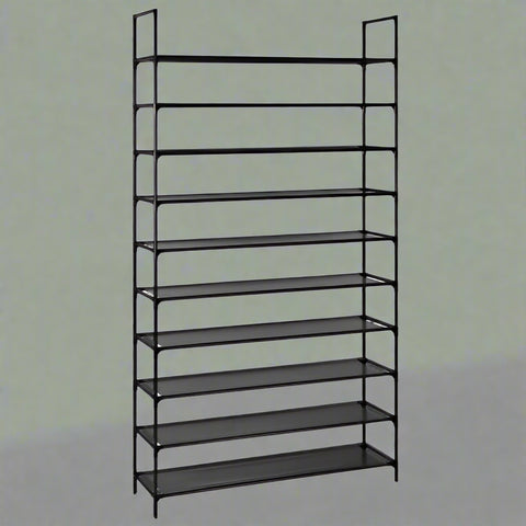 10-Tier Shoe Rack Organizer – Full Front View
Space-Saving Shoe Shelf with 50 Pairs Capacity
Removable Tier Shoe Storage Rack – Assembly Guide
Compact Shoe Organizer – Closet and Entryway Use