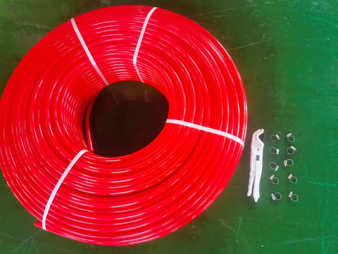 1000 FT Red PEX Tubing with Oxygen Barrier – Coil View
Flexible 1/2 inch PEX Heating Pipe – Residential Plumbing
PEX Tubing with EVOH Barrier – Radiant Floor Heating Roll