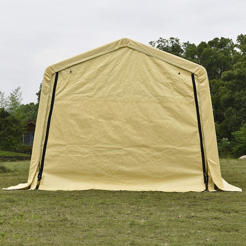 "10x17 FT Heavy Duty Yellow Storage Shelter Garage Shed"
"Waterproof Outdoor Storage Canopy for Vehicles and Equipment"
"10x17 FT Steel Frame Portable Garage Storage Building"
"Car Boat Truck Protection Shelter with Yellow PU Coated Cover"