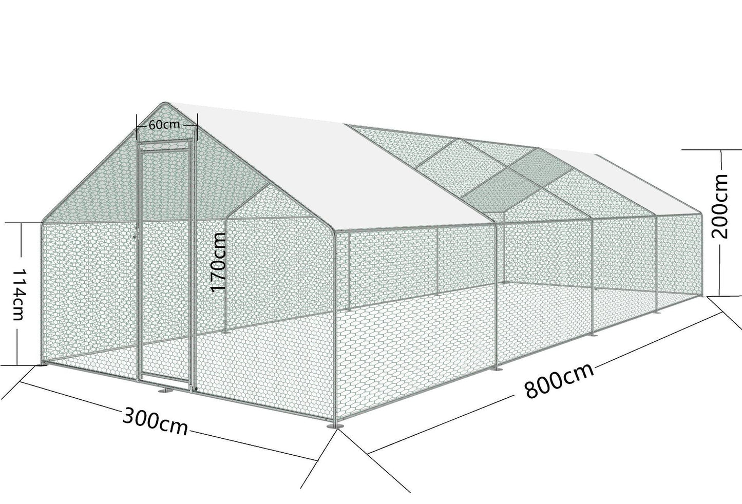 New 10x26 FT Dog Kennel Chicken Run Cage with Sun Shelter – SKUCK258 - with | Sold by Uncle Wiener's Wholesale