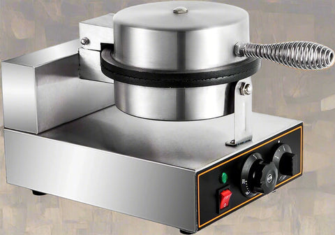 Electric stainless steel waffle cone and egg roll maker
Ice cream cone and waffle maker with non-stick plate
Commercial dessert cone machine with temp controller
Egg roll waffle maker stainless steel 110V compact design