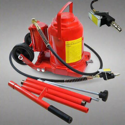 Multiple Ton Sizes – Air Hydraulic Floor Bottle Jack Set