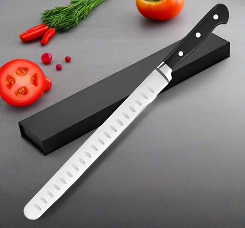 12 Inch Stainless Steel Slicing Carving Knife – S1317 with ergonomic handle and sharp blade for brisket, turkey, and roasts