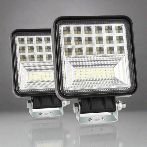 compact LED work light with aluminum heat sink cooling system for trucks and ATVs