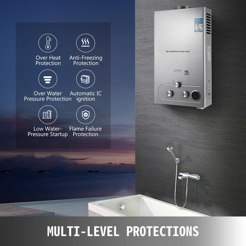 "12L Portable Propane Hot Water Heater for Camping and RV Use"
"Tankless Outdoor Water Heater with Shower Head - Propane Powered"
"Compact 12L Propane Tankless Water Heater for Outdoor Adventures"
"Instant Hot Water Heater with Temperature Display for Campsites"