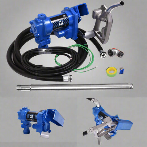 12V 20GPM Fuel Transfer Pump – Model DCEX56 Front View
Heavy-Duty Cast Iron Diesel Pump System with Hose
Gasoline and Diesel Self-Priming Transfer Pump 12V
Complete Fuel Pump Kit for Industrial Applications
Close-Up of DC Powered Fuel Transfer Pump Components