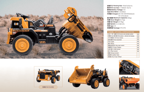 12V CONSTRUCTION DUMP TRUCK RIDE ON - with | Sold by Uncle Wiener's Wholesale