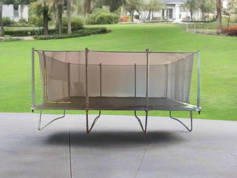 13x18 ft Rectangular Trampoline with Galvanized Steel Frame and Safety Net ��� Heavy-Duty Outdoo