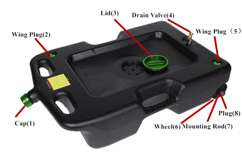 New 15 Gallon Portable Oil Drain Pan S1236 - with | Sold by Uncle Wiener's Wholesale
