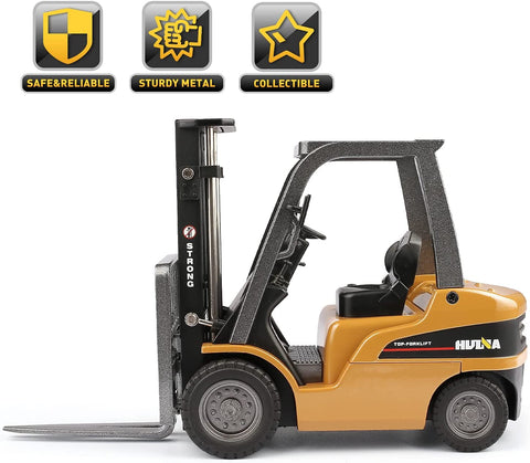 1:50 Diecast Construction Forklift Truck Toy - Side View
Diecast Forklift Model 2017T Lifting Action Display
Realistic Yellow Construction Forklift Diecast Toy
Front View of Metal Forklift Truck Toy for Kids
Collectible Forklift Construction Vehicle with Movable Forks