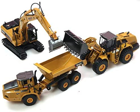 New 1:50 Scale Construction Dump Truck & Excavator Die - Cast Toy Set 201161 - with | Sold by Uncle Wiener's Wholesale