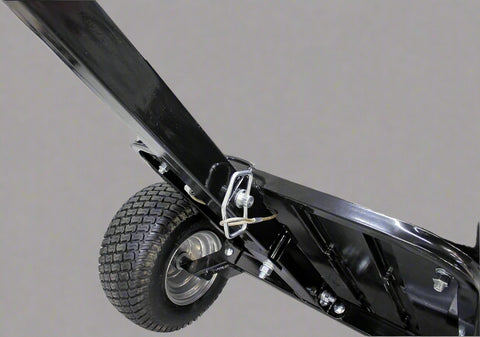 1500 lbs off-road utility trailer hitched to ATV in grass field
heavy-duty dump trailer with tilting steel bed
model 113484 utility trailer with 18-inch off-road tires
rear view of utility trailer loaded with gravel
close-up of powder-coated steel dump bed