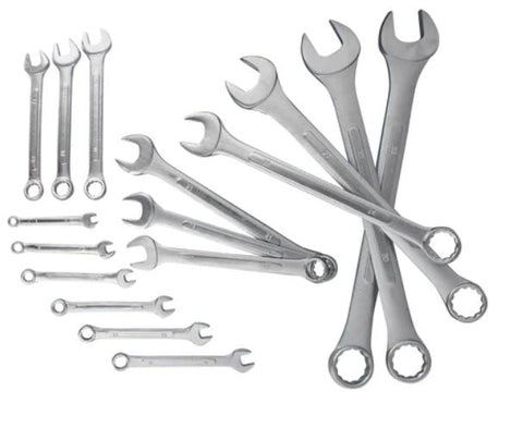 New 16 - Piece SAE Combination Wrench Set – Raised Panel Design for Durable Grip 6439 - with | Sold by Uncle Wiener's Wholesale