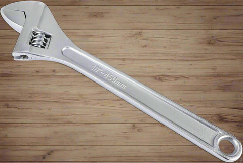 “Heavy Duty 18-Inch Adjustable Chrome Crescent Wrench”
“24-Inch Crescent Wrench – Chrome-Plated Steel Hand Tool”
“Industrial Adjustable Wrench with Smooth Jaw Mechanism”