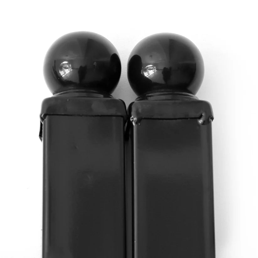 New (2) 9.84 FT Steel Wrought Iron Fence Post Entry Gate Model 2505603 - with | Sold by Uncle Wiener's Wholesale