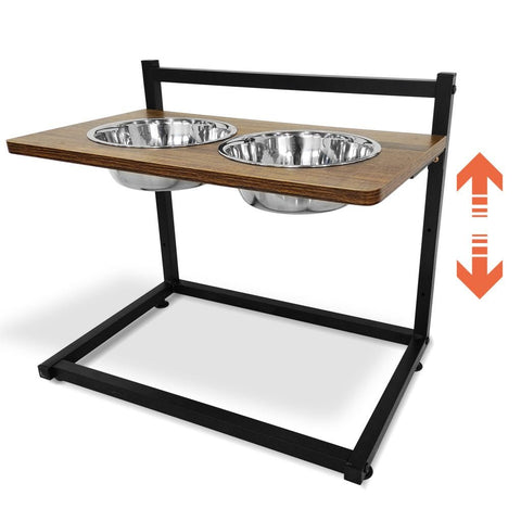 New 2 - Bowl Elevated Dog & Cat Raised Pet Feeder – Adjustable Height, Non - Slip Design 257105 - with | Sold by Uncle Wiener's Wholesale