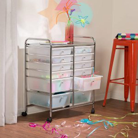 2-drawer rolling cart organizer front view
12-drawer storage trolley side angle
caster wheel for mobile cart
drawer organizer with supplies
rolling cart used in home office or studio