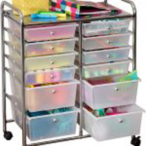 2-drawer rolling cart organizer front view
12-drawer storage trolley side angle
caster wheel for mobile cart
drawer organizer with supplies
rolling cart used in home office or studio