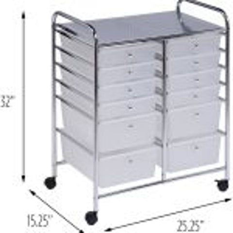 2-drawer rolling cart organizer front view
12-drawer storage trolley side angle
caster wheel for mobile cart
drawer organizer with supplies
rolling cart used in home office or studio