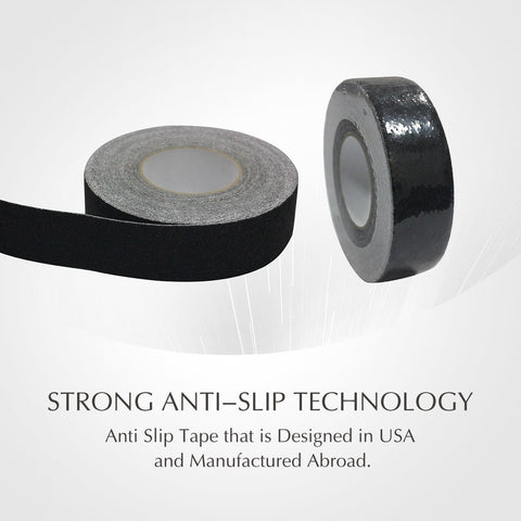 2 inch x 60 ft black anti-slip safety grip tape roll
heavy-duty adhesive grip tape for indoor and outdoor steps
traction safety tape for trailers, stairs, and ramps