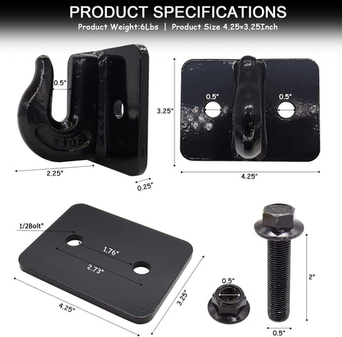 3/8 inch grab hooks with mounting plates and bolts
Heavy-duty tractor grab hooks set for towing and lifting
Grade 70 steel forged hooks with powder-coated finish
Mounting plates with bolts and locknuts for grab hooks
Green tractor grab hooks with bolt-on hardware