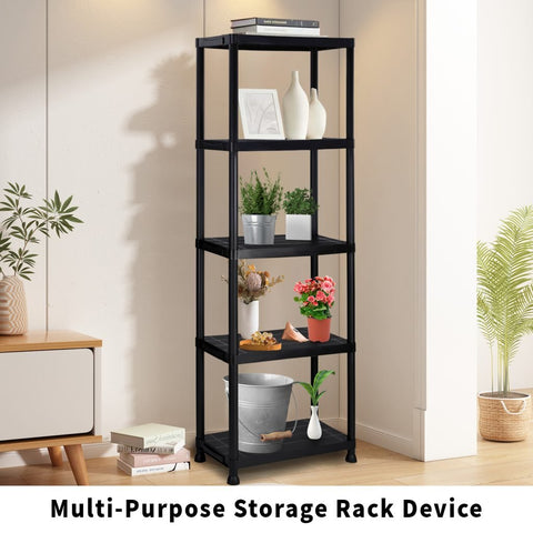 New 2 Pack 5 - Tier Heavy Duty Plastic Garage Shelving Units – Durable Storage Rack Organizer AMPSR06 - with | Sold by Uncle Wiener's Wholesale