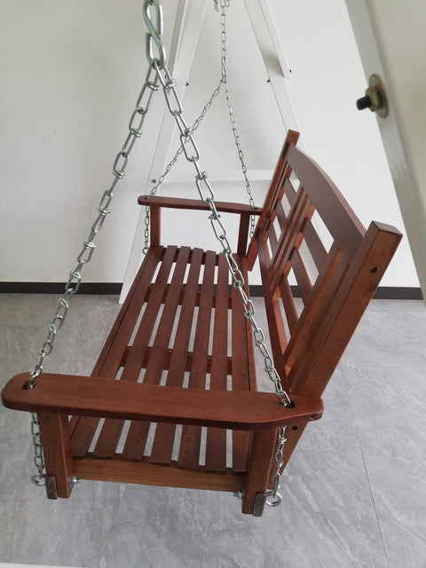 New 2 Person Wooden Patio Swing – Durable Outdoor Relaxation Seat 827216 - with | Sold by Uncle Wiener's Wholesale