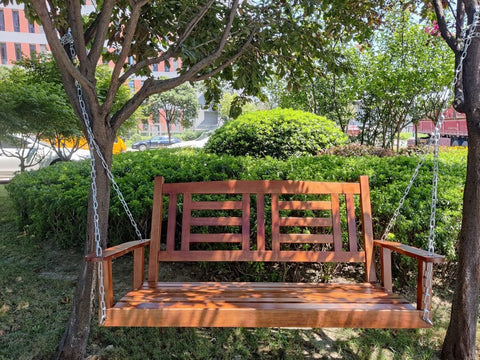 New 2 Person Wooden Patio Swing – Durable Outdoor Relaxation Seat 827216 - with | Sold by Uncle Wiener's Wholesale