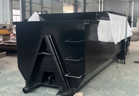 20 cubic yard roll-off lugger bin – industrial scrap container for demolition waste