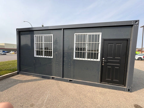 NEW 20 ft x 10 ft Insulated Office Container 434281C - with | Sold by Uncle Wiener's Wholesale